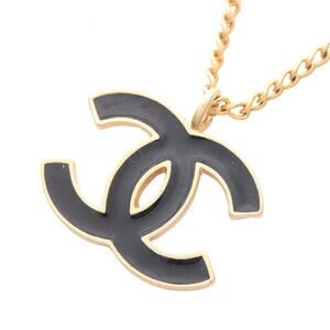 Chanel Cc Logo Pendant Necklace Metal #210069C11B